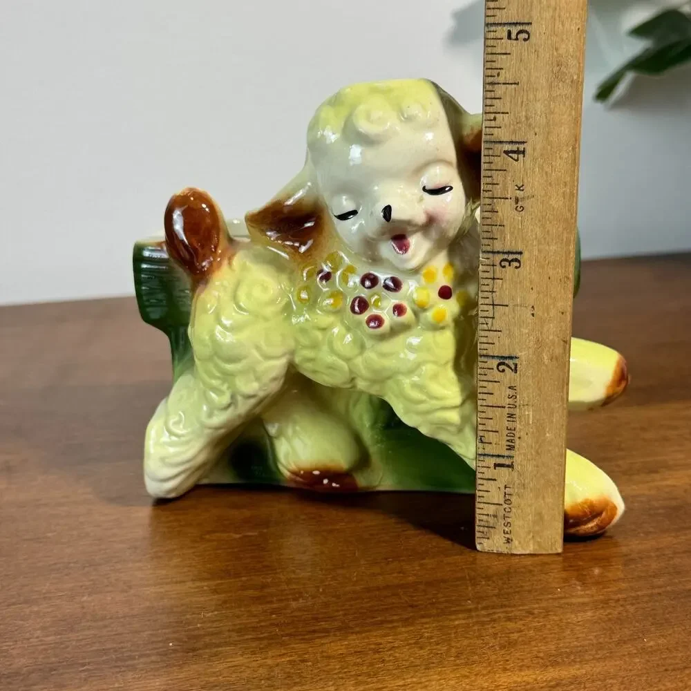 Vintage Ceramic Lamb Planter Nursery Vase Spring Easter Japan Mid Century Sheep